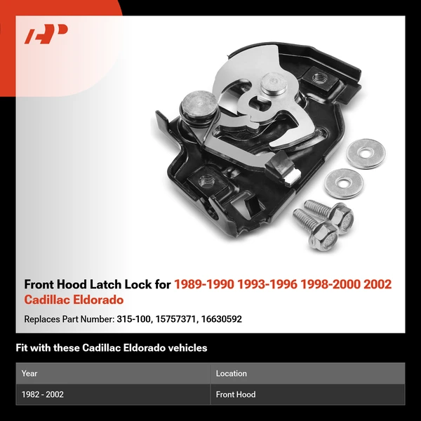 Front Hood Latch Lock for 1989-1990 1993-1996 1998-2000 2002 Cadillac Eldorado