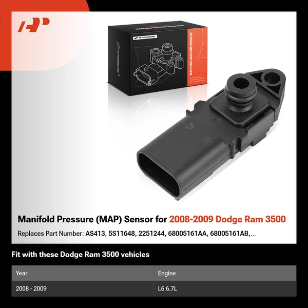Manifold Pressure (MAP) Sensor for 2008-2009 Dodge Ram 3500