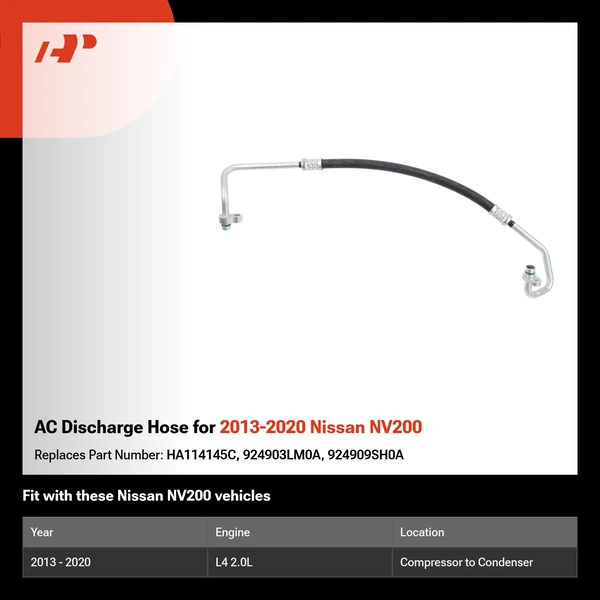 AC Discharge Hose for 2013-2020 Nissan NV200