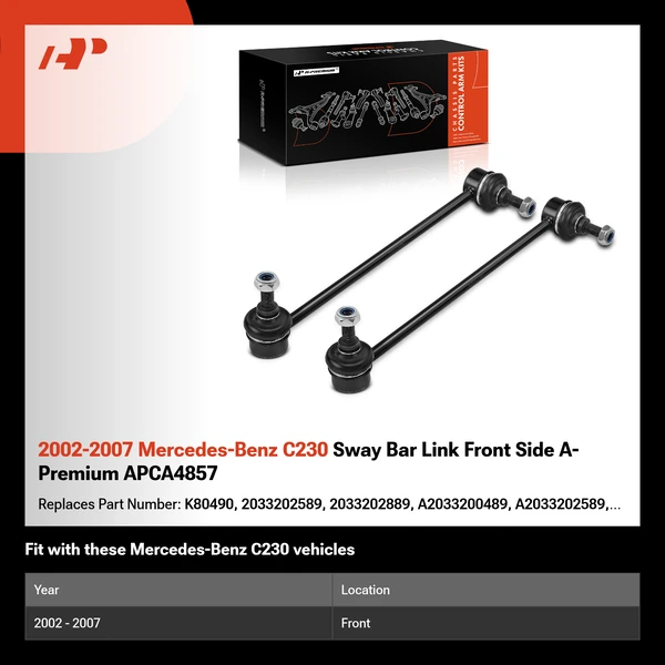 2002-2007 Mercedes-Benz C230 Sway Bar Link Front Side A-Premium APCA4857