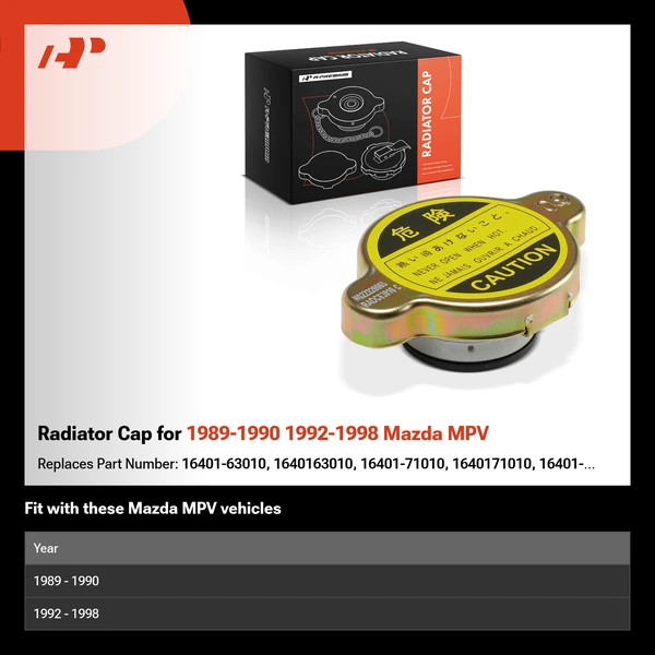 Radiator Cap for 1989-1990 1992-1998 Mazda MPV