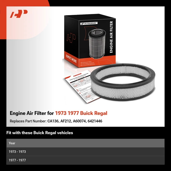 Engine Air Filter for 1973 1977 Buick Regal