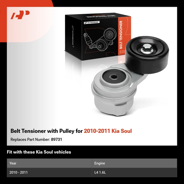 Belt Tensioner with Pulley for 2010-2011 Kia Soul