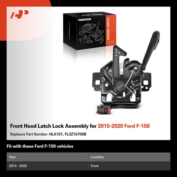 Front Hood Latch Lock Assembly for 2015-2020 Ford F-150