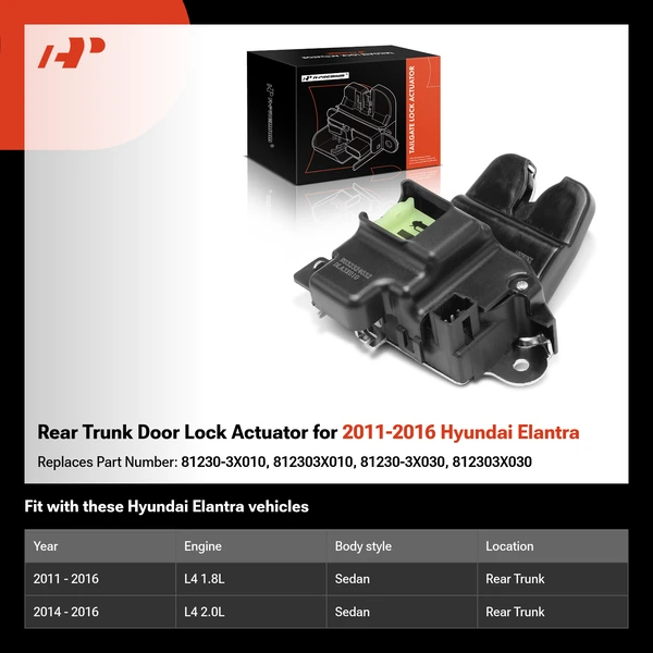 Rear Trunk Door Lock Actuator for 2011-2016 Hyundai Elantra