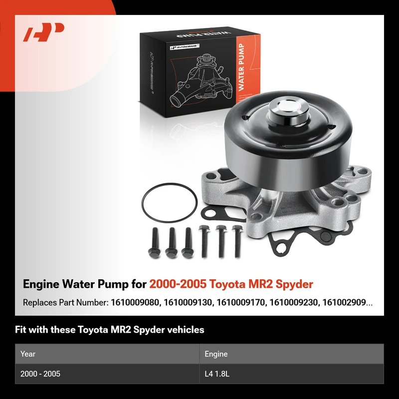 Engine Water Pump for 2000-2005 Toyota MR2 Spyder
