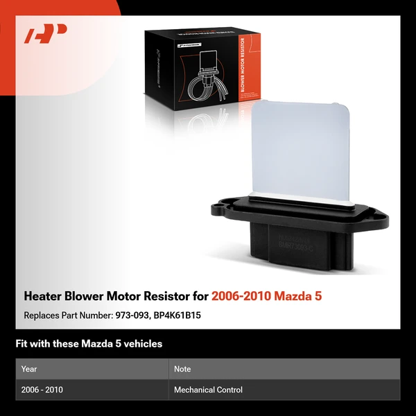 Heater Blower Motor Resistor for 2006-2010 Mazda 5