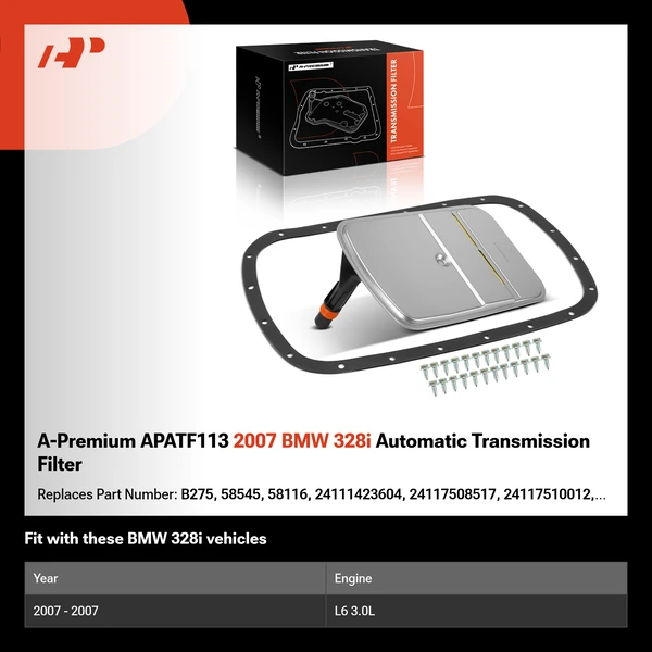 A-Premium APATF113 2007 BMW 328i Automatic Transmission Filter