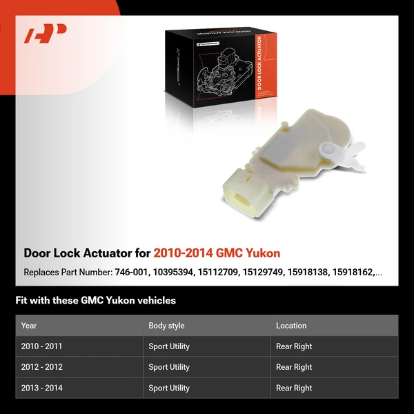 Door Lock Actuator for 2010-2014 GMC Yukon
