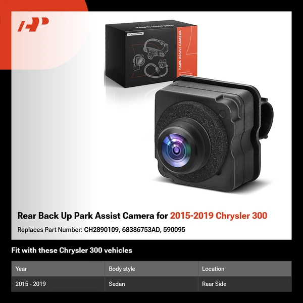 Rear Back Up Park Assist Camera for 2015-2019 Chrysler 300