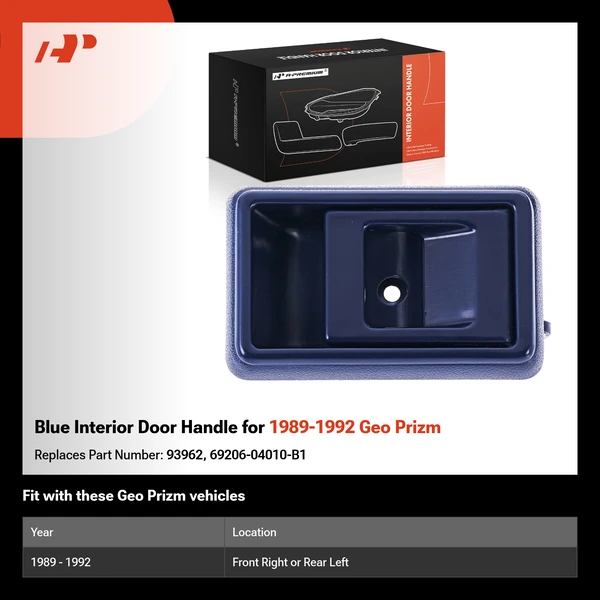 Blue Interior Door Handle for 1989-1992 Geo Prizm