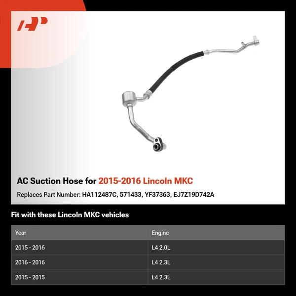 AC Suction Hose for 2015-2016 Lincoln MKC
