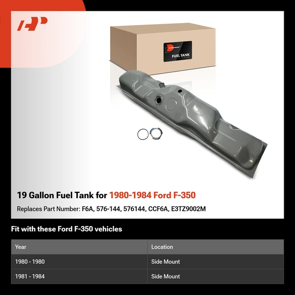 19 Gallon Fuel Tank for 1980-1984 Ford F-350