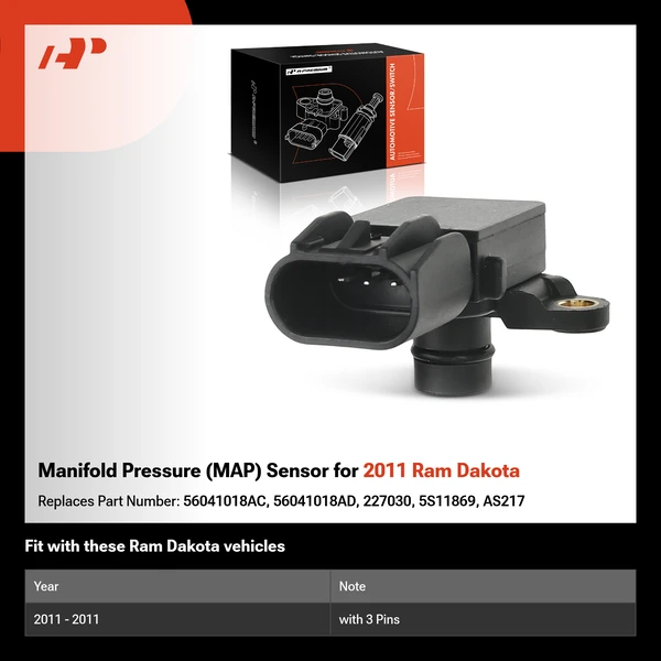 Manifold Pressure (MAP) Sensor for 2011 Ram Dakota