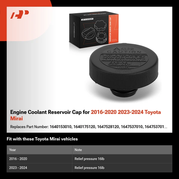 Engine Coolant Reservoir Cap for 2016-2020 2023-2024 Toyota Mirai