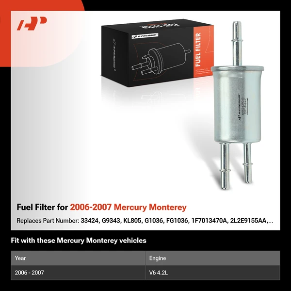 Fuel Filter for 2006-2007 Mercury Monterey