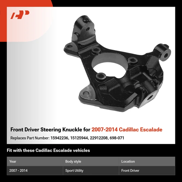 Front Driver Steering Knuckle for 2007-2014 Cadillac Escalade