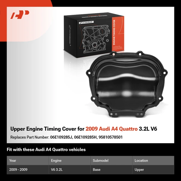 Upper Engine Timing Cover for 2009 Audi A4 Quattro 3.2L V6