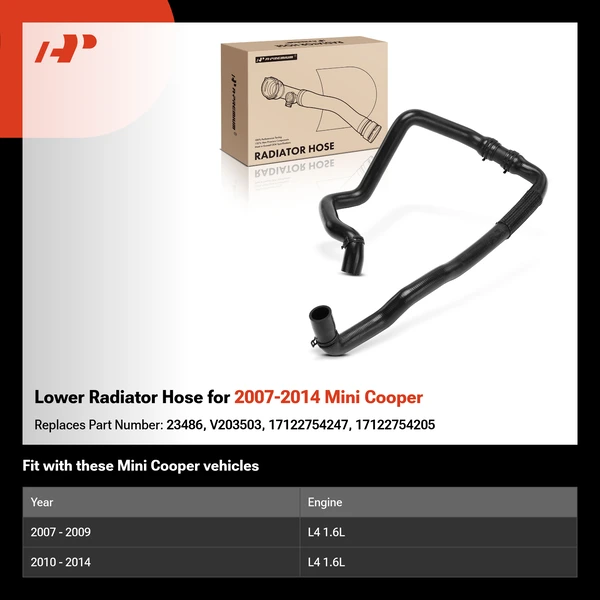 Lower Radiator Hose for 2007-2014 Mini Cooper