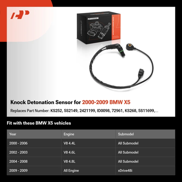 Knock Detonation Sensor for 2000-2009 BMW X5