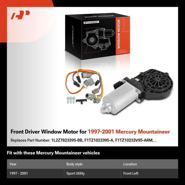 Front Driver Window Motor for 1997-2001 Mercury Mountaineer