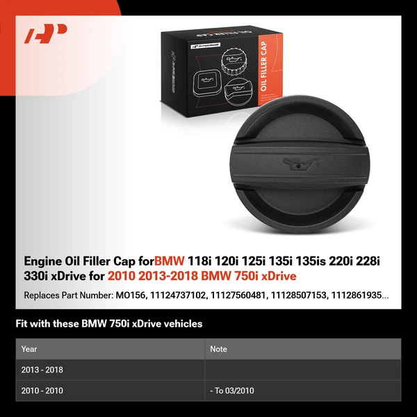 Engine Oil Filler Cap forBMW 118i 120i 125i 135i 135is 220i 228i 330i xDrive for 2010 2013-2018 BMW 750i xDrive