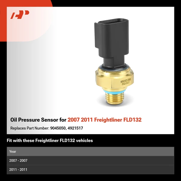 Oil Pressure Sensor for 2007 2011 Freightliner FLD132
