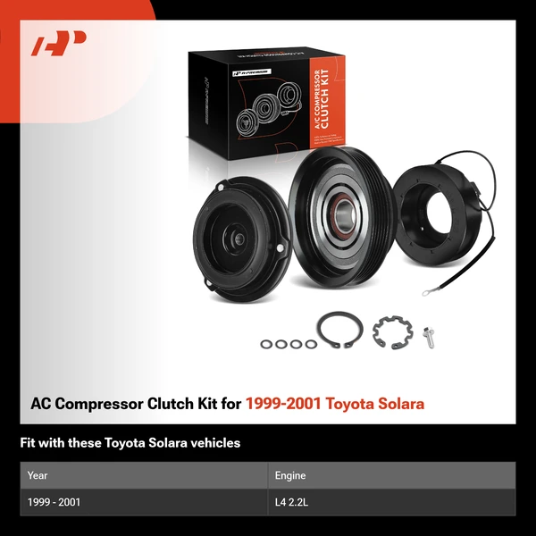 AC Compressor Clutch Kit for 1999-2001 Toyota Solara