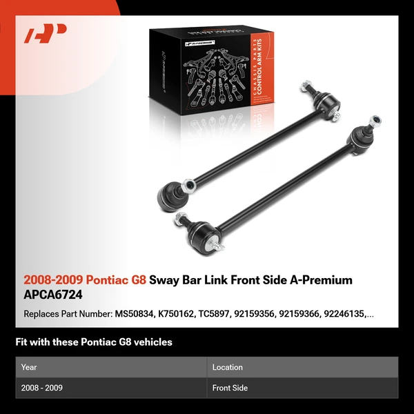 2008-2009 Pontiac G8 Sway Bar Link Front Side A-Premium APCA6724