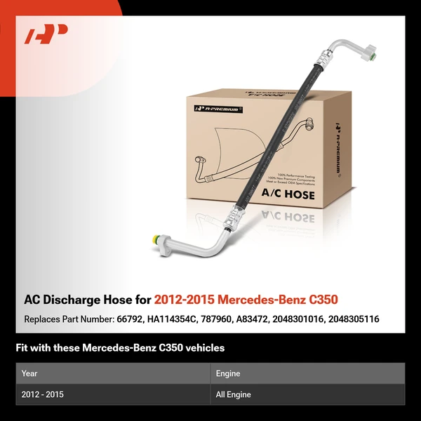 AC Discharge Hose for 2012-2015 Mercedes-Benz C350
