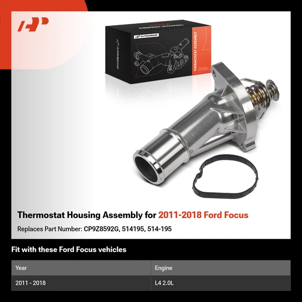 Thermostat Housing Assembly for 2011-2018 Ford Focus