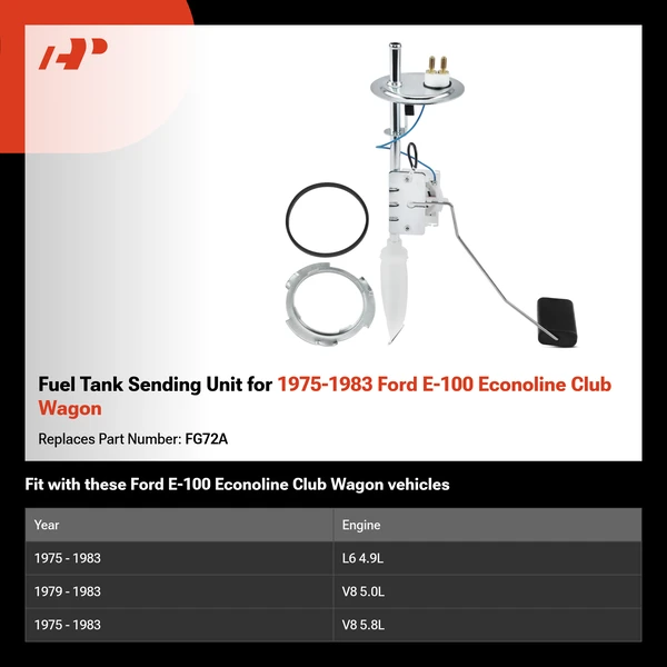 Fuel Tank Sending Unit for 1975-1983 Ford E-100 Econoline Club Wagon