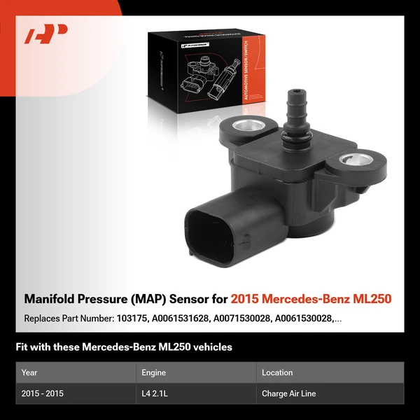 Manifold Pressure (MAP) Sensor for 2015 Mercedes-Benz ML250