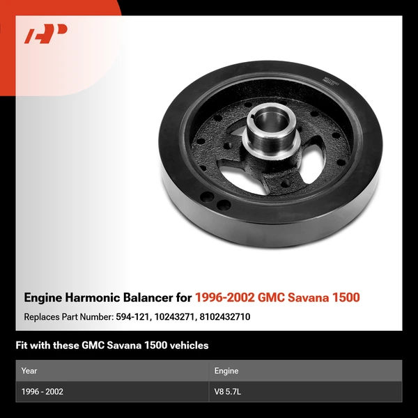 Engine Harmonic Balancer for 1996-2002 GMC Savana 1500