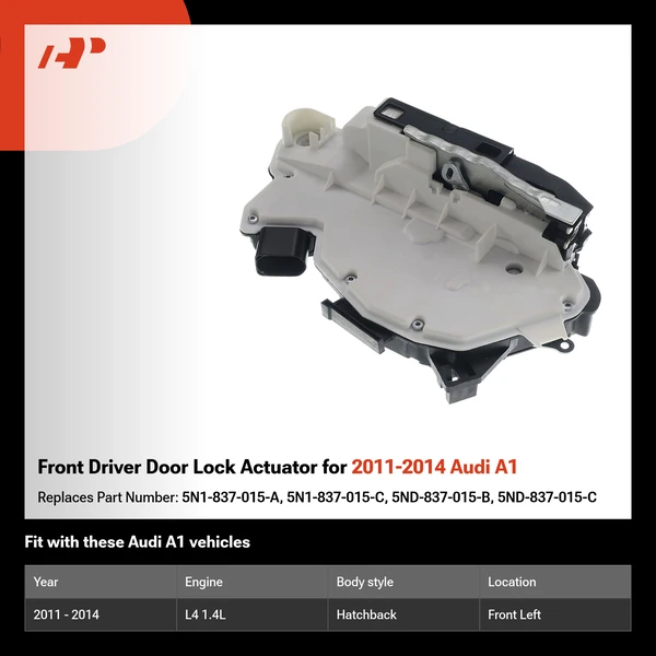 Front Driver Door Lock Actuator for 2011-2014 Audi A1