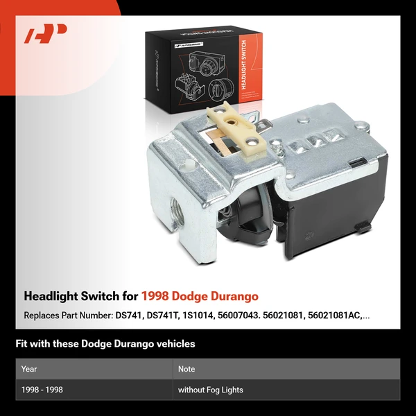 Headlight Switch for 1998 Dodge Durango