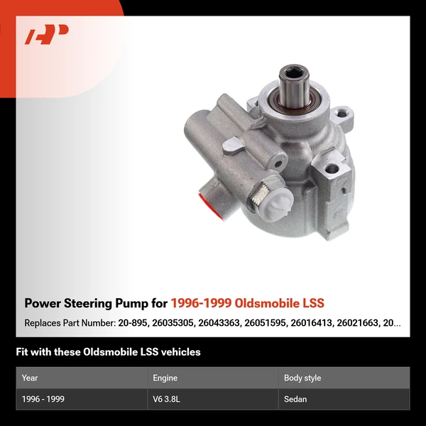 Power Steering Pump for 1996-1999 Oldsmobile LSS