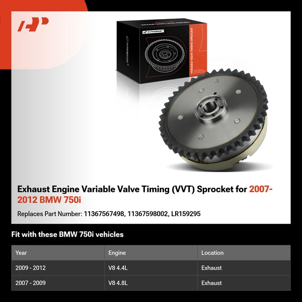 Exhaust Engine Variable Valve Timing (VVT) Sprocket for 2007-2012 BMW 750i