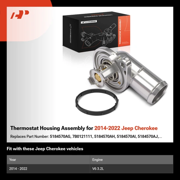Thermostat Housing Assembly for 2014-2022 Jeep Cherokee