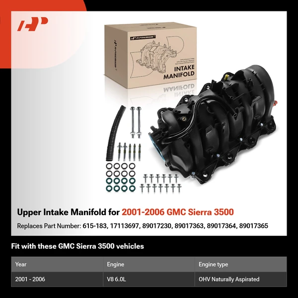 Upper Intake Manifold for 2001-2006 GMC Sierra 3500