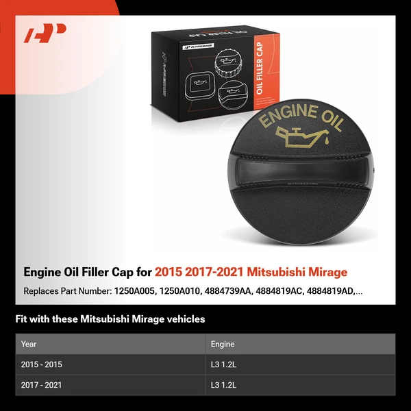 Engine Oil Filler Cap for 2015 2017-2021 Mitsubishi Mirage