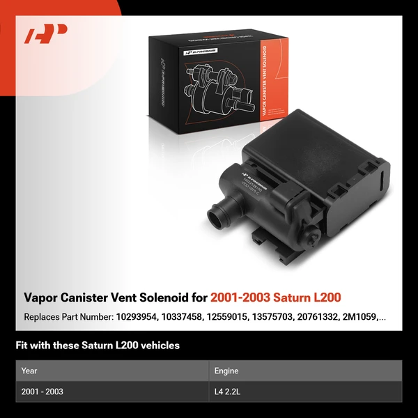 Vapor Canister Vent Solenoid for 2001-2003 Saturn L200