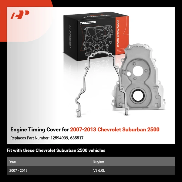 Engine Timing Cover for 2007-2013 Chevrolet Suburban 2500