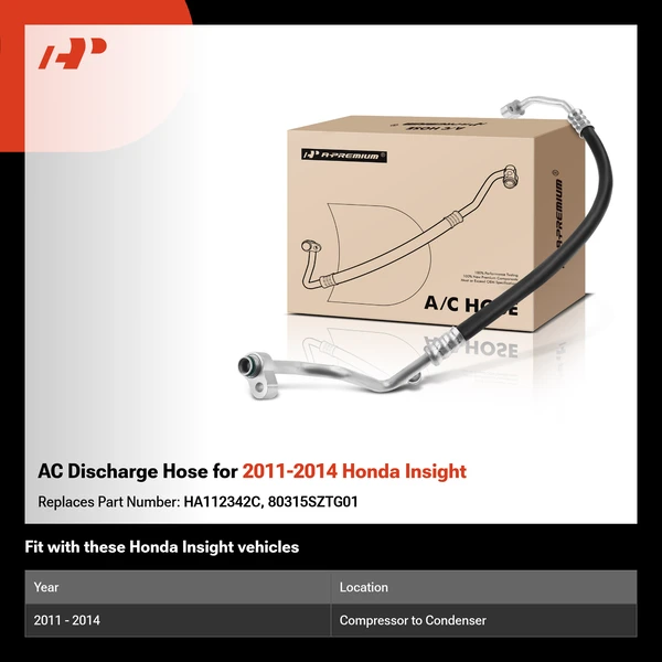 AC Discharge Hose for 2011-2014 Honda Insight