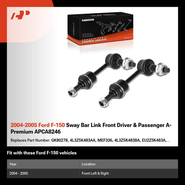 2004-2005 Ford F-150 Sway Bar Link Front Driver & Passenger A-Premium APCA8246