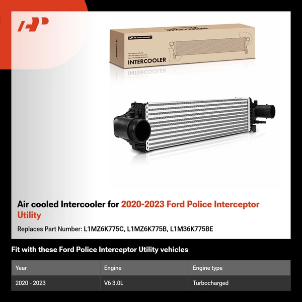 Air cooled Intercooler for 2020-2023 Ford Police Interceptor Utility
