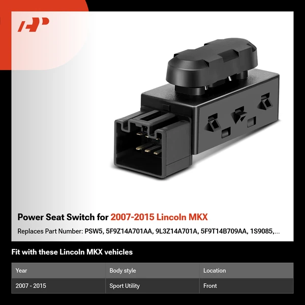 Power Seat Switch for 2007-2015 Lincoln MKX