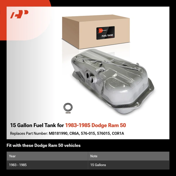 15 Gallon Fuel Tank for 1983-1985 Dodge Ram 50