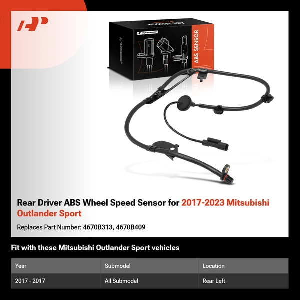 Rear Driver ABS Wheel Speed Sensor for 2017-2023 Mitsubishi Outlander Sport