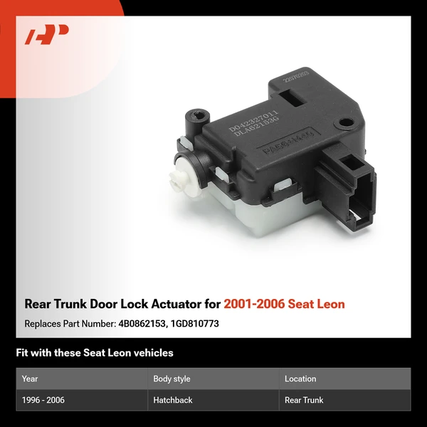 Rear Trunk Door Lock Actuator for 2001-2006 Seat Leon